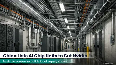 Industrial facility corridor with cabling and piping suggesting chip and data center infrastructure build-out